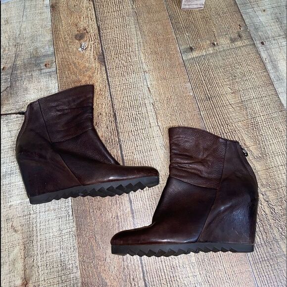 Ash Ankle Boot Womens 36.5 Back Zip Brown Leather 6.5 - Picture 6 of 10